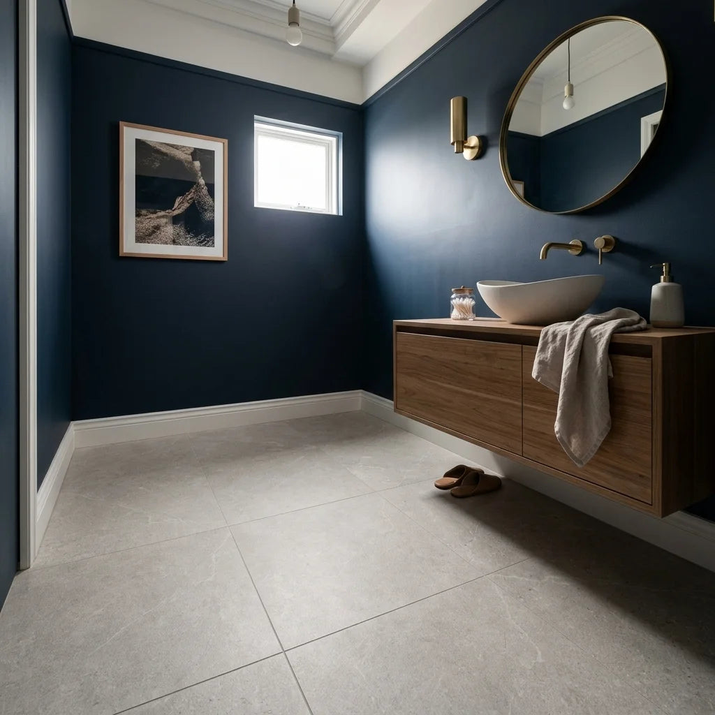 BHCV77 BERLINE BONE 600X600 MATT — powder room
