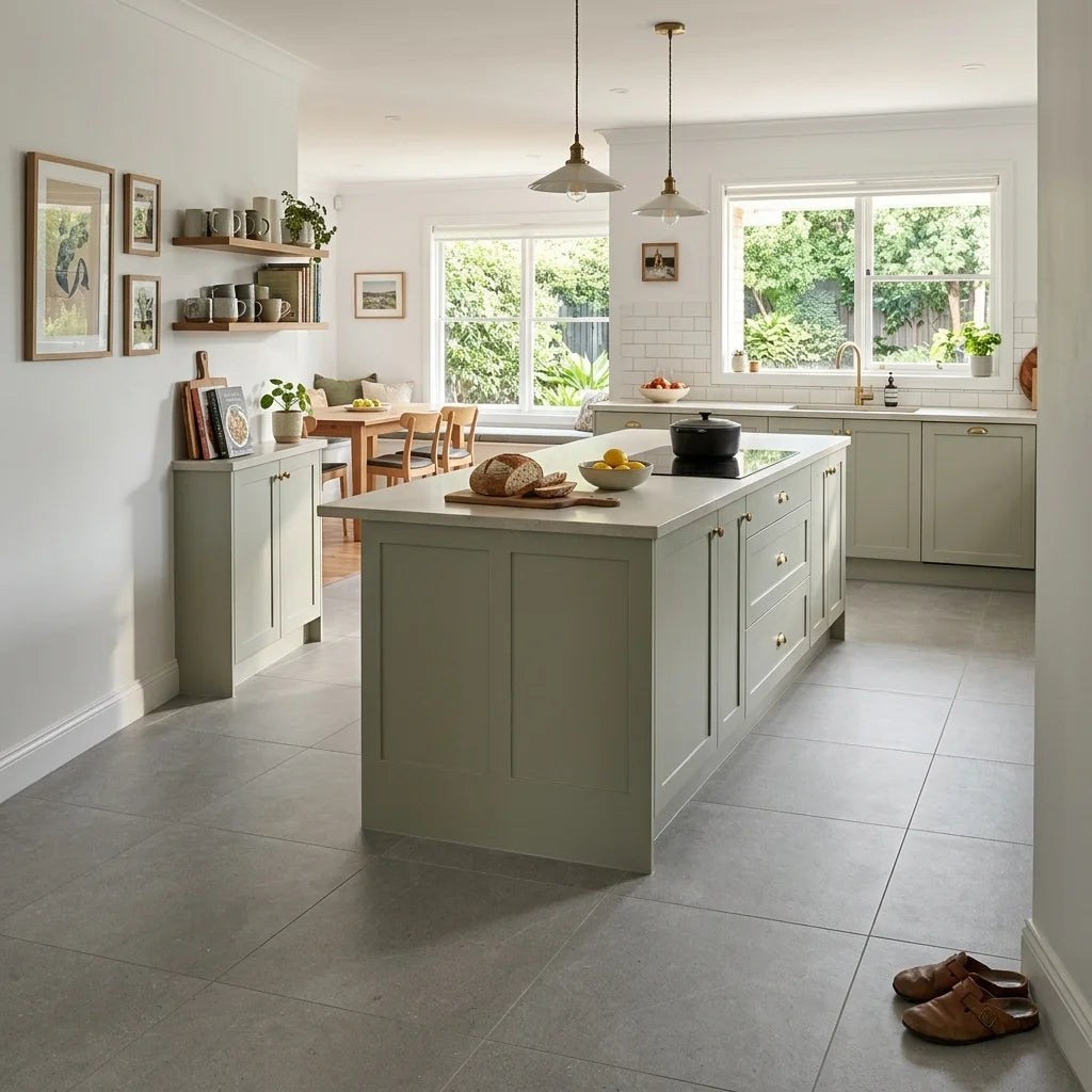 BHCV93 BERLINE GREY 600X600 LAPPATO — open-plan kitchen