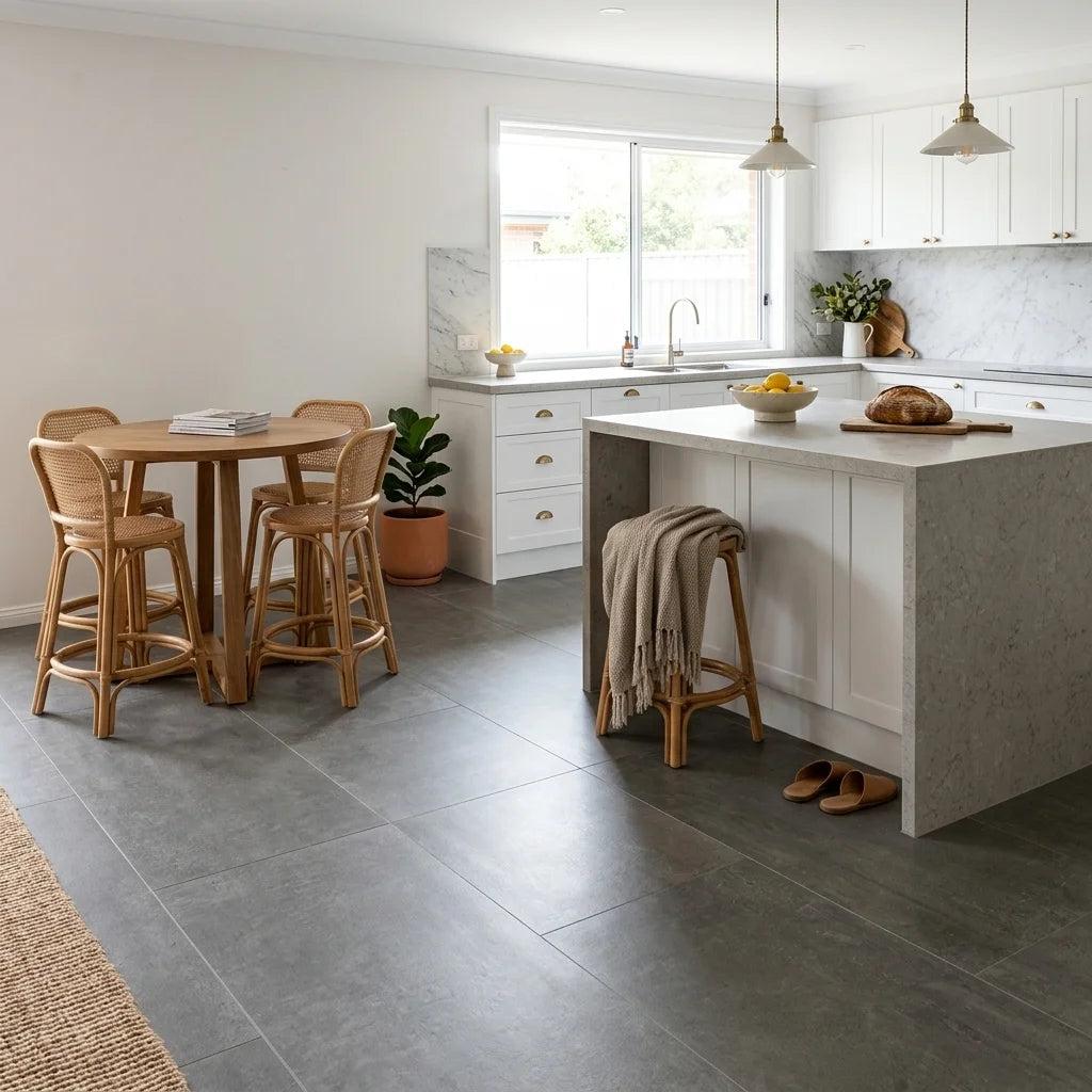 BHCV98 NINA DARK GREY 1200X600 LAPPATO — open-plan kitchen