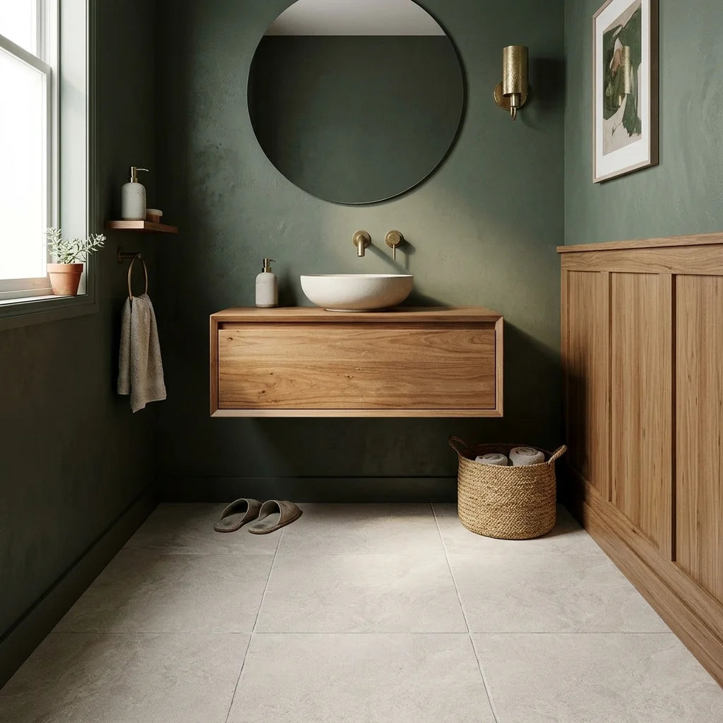 BHF301 ALPINE SILVER 600X600 MATT — powder room