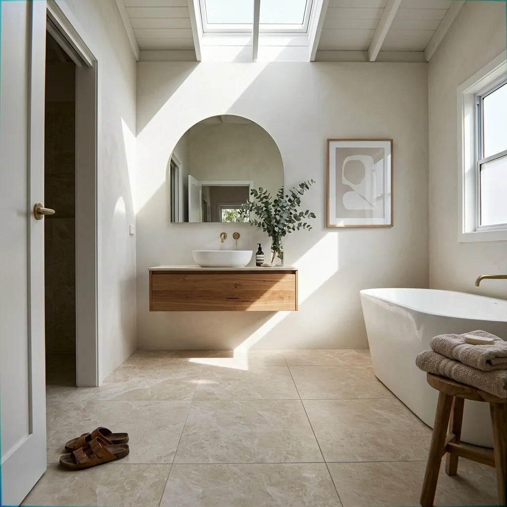 BHF306 TUNDRA STONE BEIGE MATT 600X600 — main bathroom