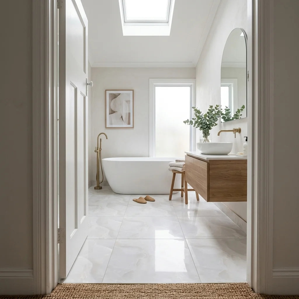 BHF308 ONYX WHITE 600X600 POLISH — main bathroom