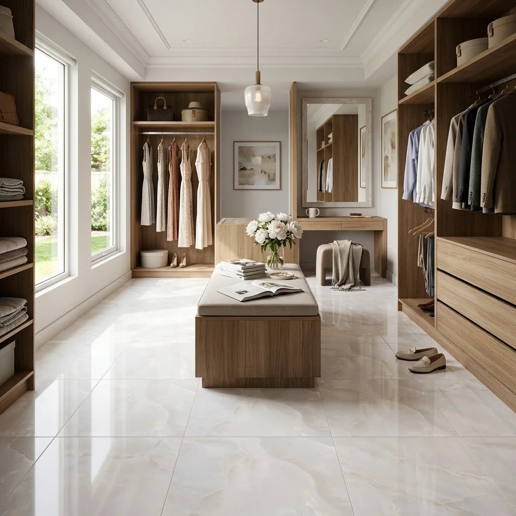 BHF308 ONYX WHITE 600X600 POLISH — walk-in robe