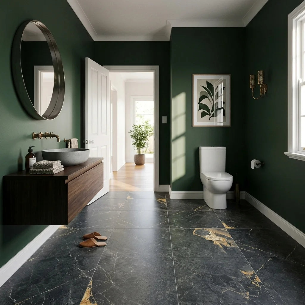 BHF323 ECLIPSE BLACK MATT 600X600 — powder room