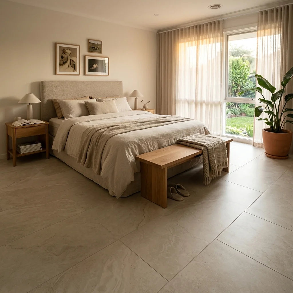 BN7032 CHAMPAGNE CREAM MATT 600X1200 — bedroom