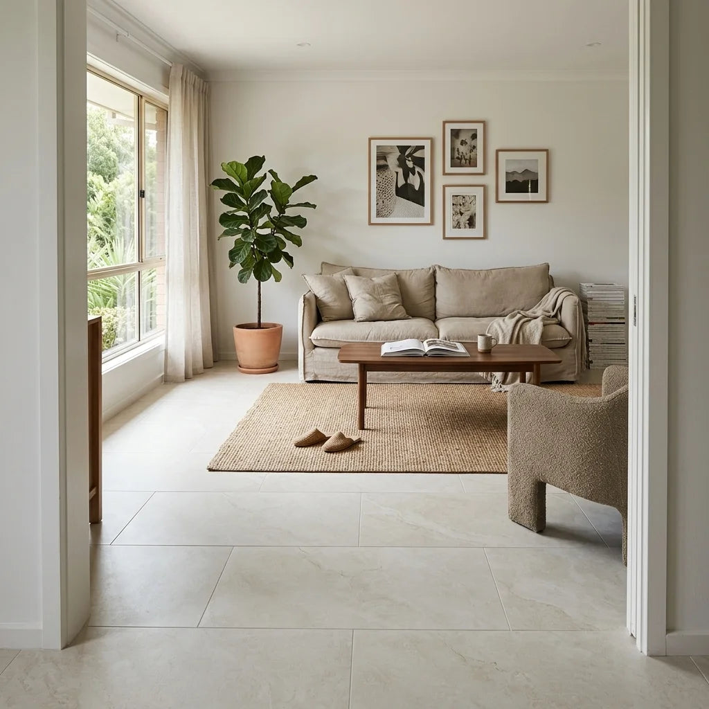 BN7032 CHAMPAGNE CREAM MATT 600X1200 — living room