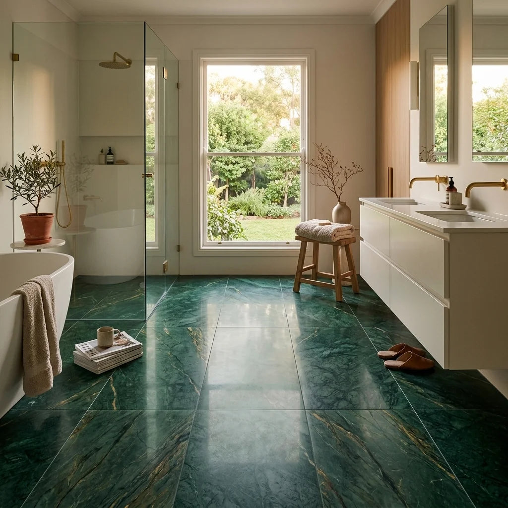 BT1122 DREAM EMERALD 1200X600 ITALIAN POLISH — ensuite bathroom