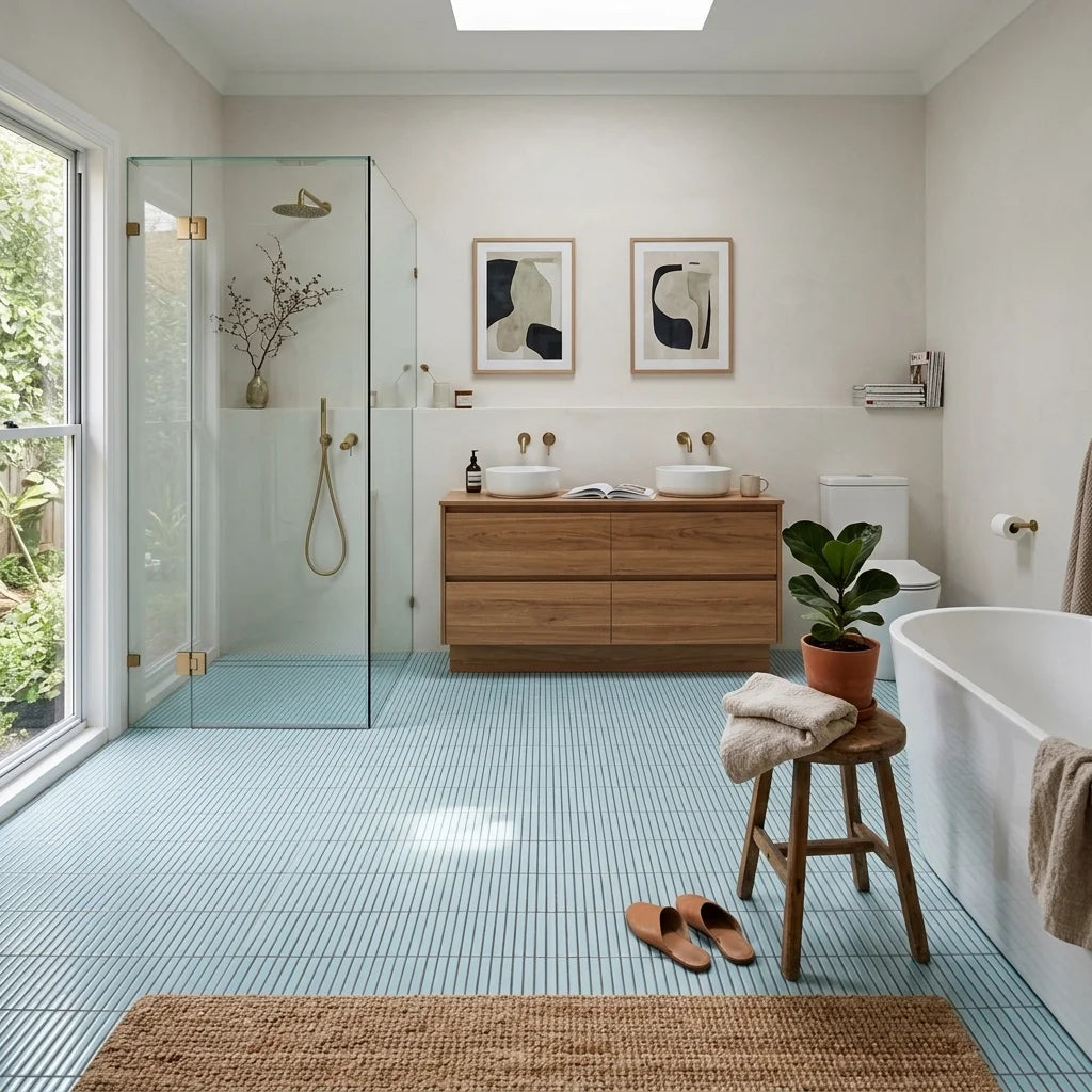 BT1158 KITKAT BLUE 300X305 POLISHED — ensuite bathroom