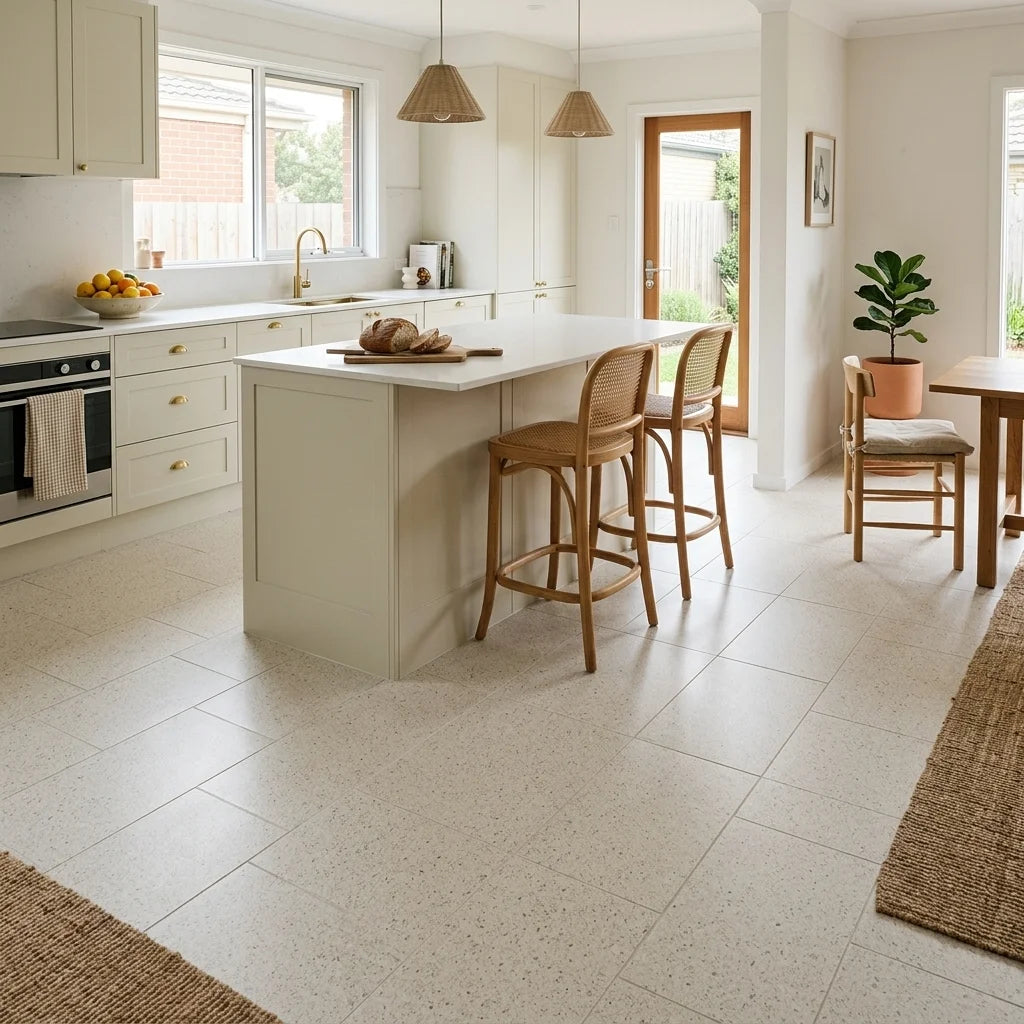 BT1164-3 SAPPHIRE WHITE 300X600 MATT — open-plan kitchen