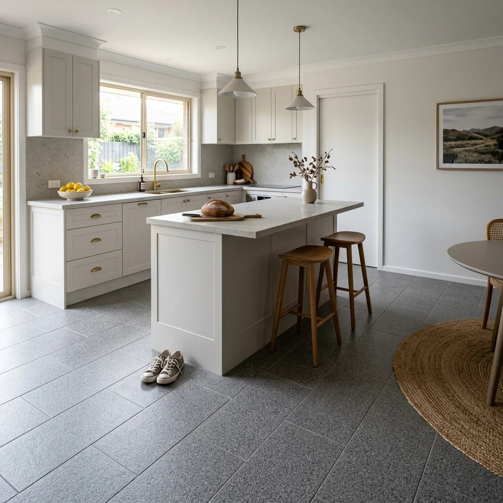 BT1167-3 SAPPHIRE D GREY 300X600 MATT — open-plan kitchen
