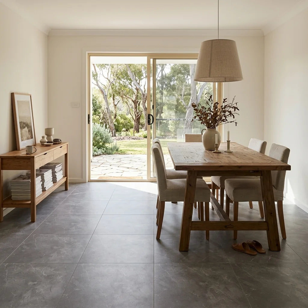 BT1176 GUCCI DARK GREY 600X600 MATT — dining room