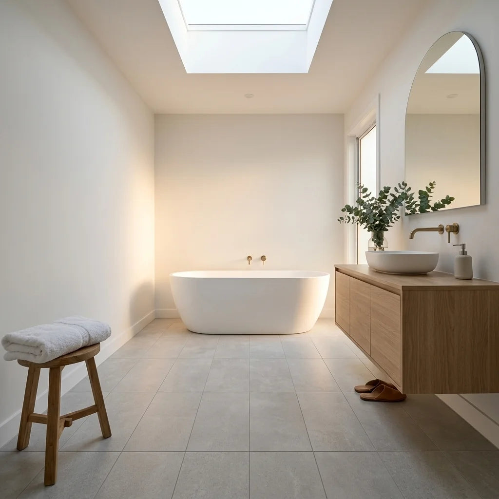 BT194 PEARL WHITE 600X600 MATT — main bathroom