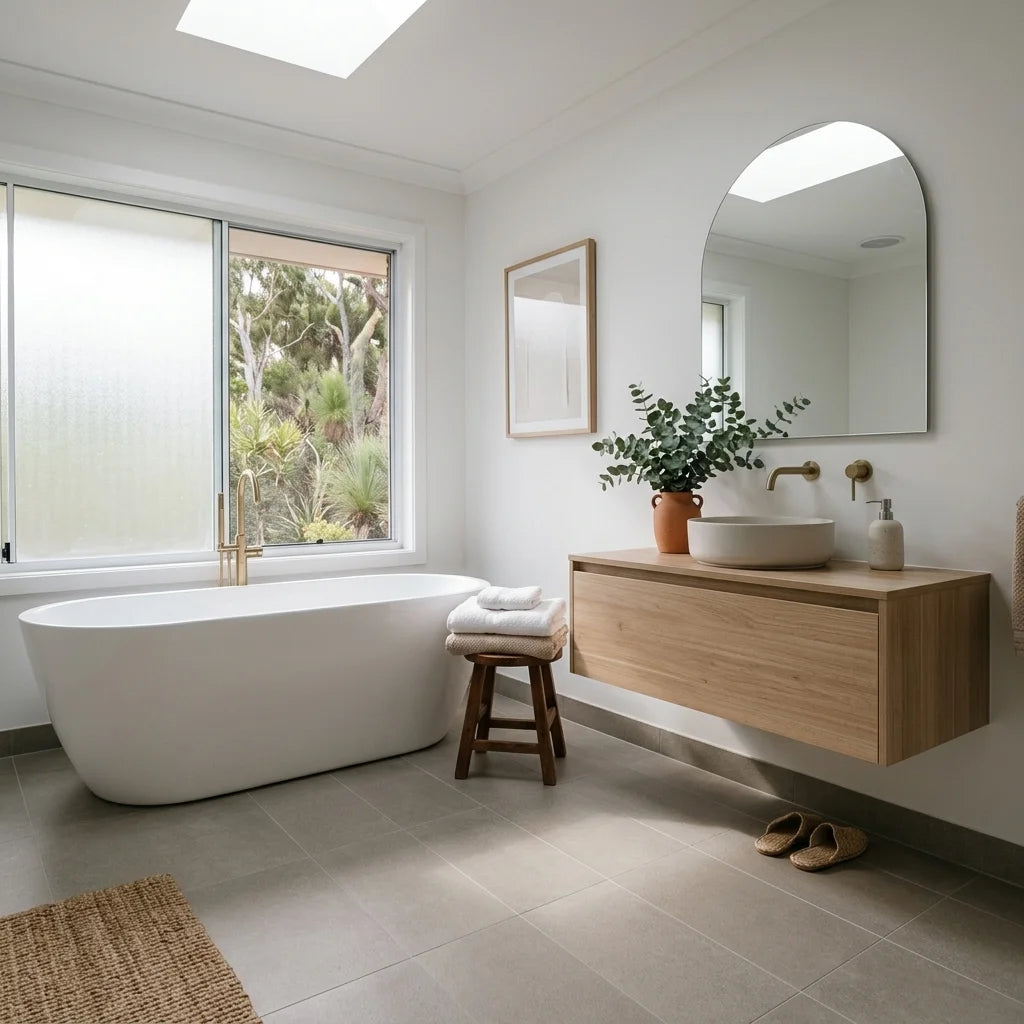 BT195-3 PEARL TAUPE 6X3 MATT — main bathroom