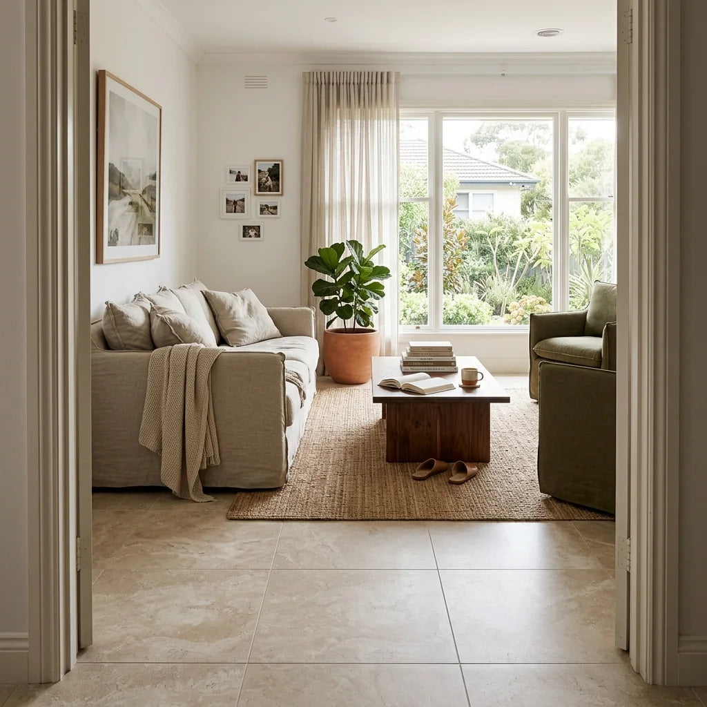 BT197 MAGNUM BEIGE 600X600 MATT — living room