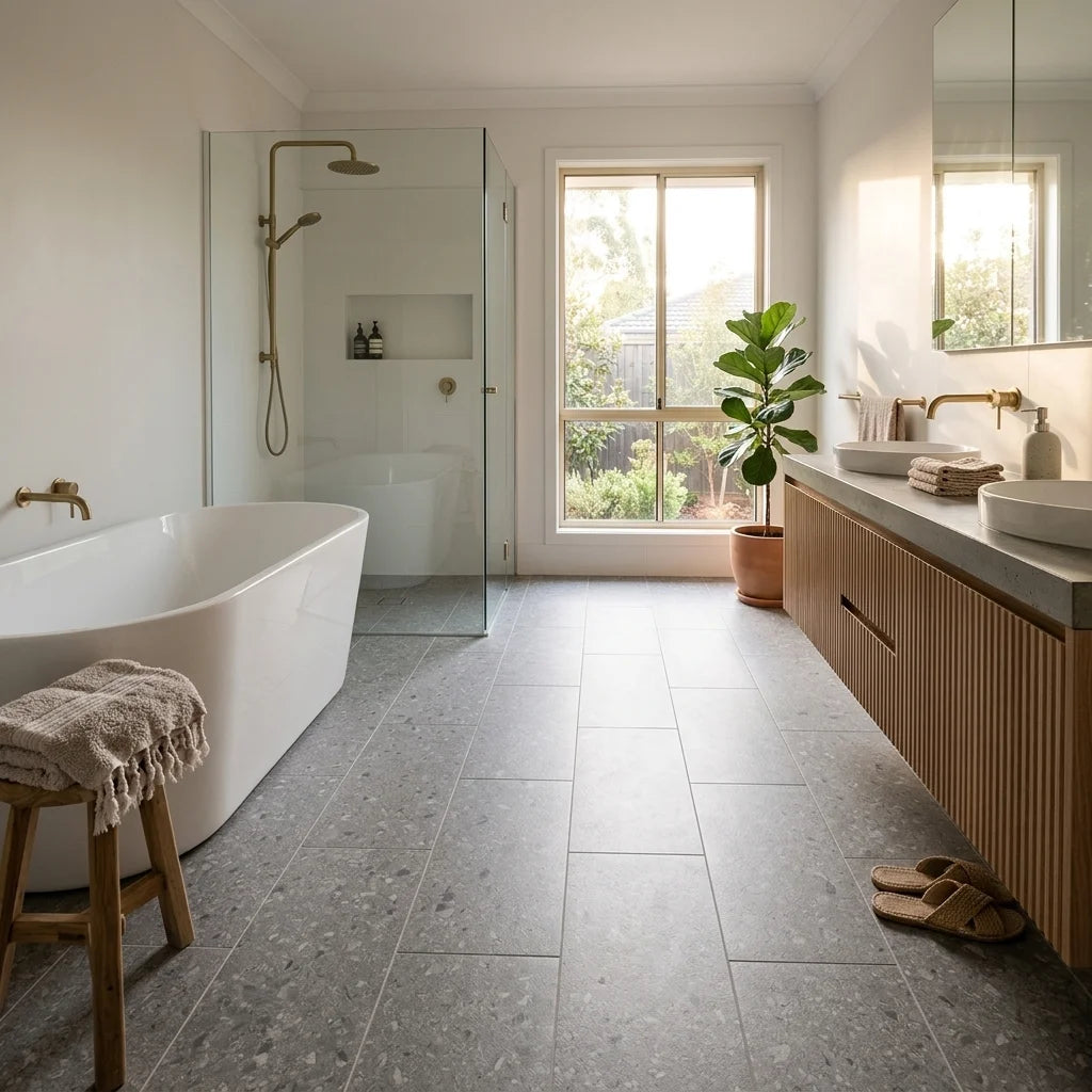 BT3302-3 TERRAZZO GREY 300X600 MATT — ensuite bathroom