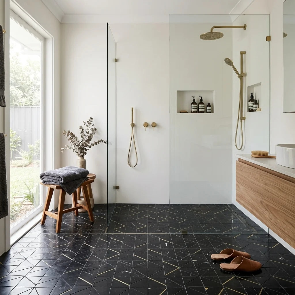 BT3335 GOLDEN FORMES NERO MARQUINA 298x256 — walk-in shower