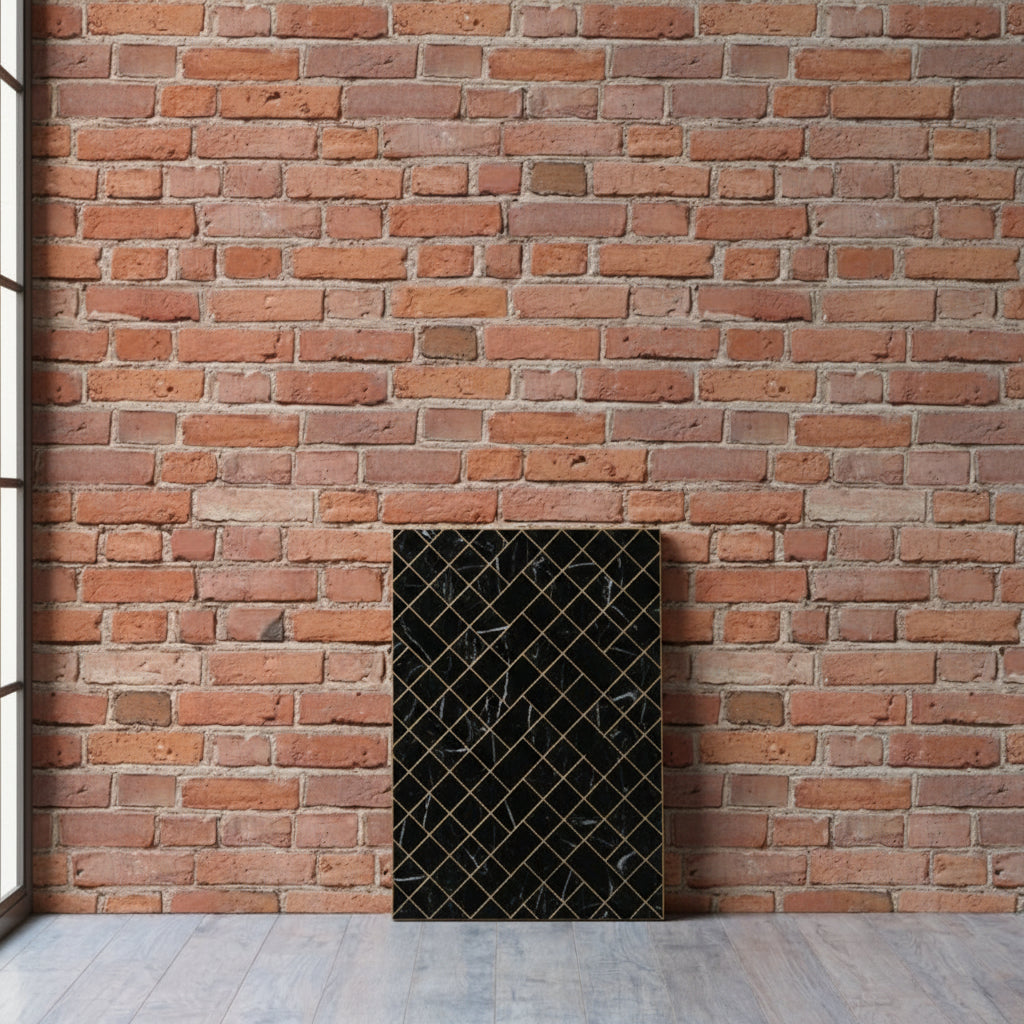 BT3337 GOLDEN HERRINGBONE NERO MARQUINA 320x280x8