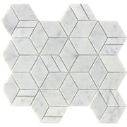 BT3340 GOLDEN Cubic CARRARA 345x298x8