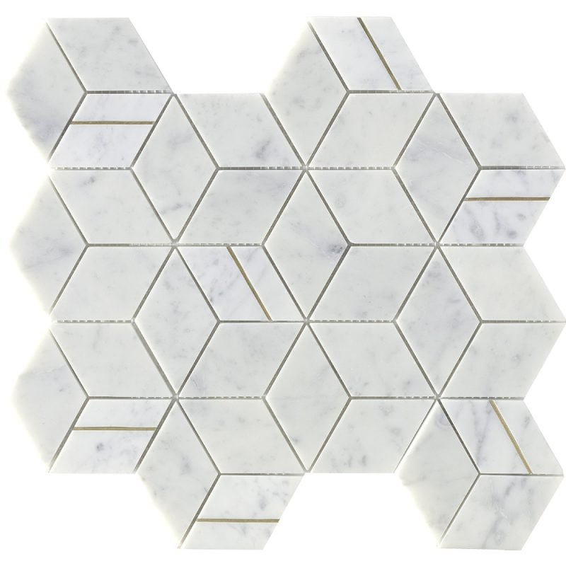 BT3340 GOLDEN Cubic CARRARA 345x298x8