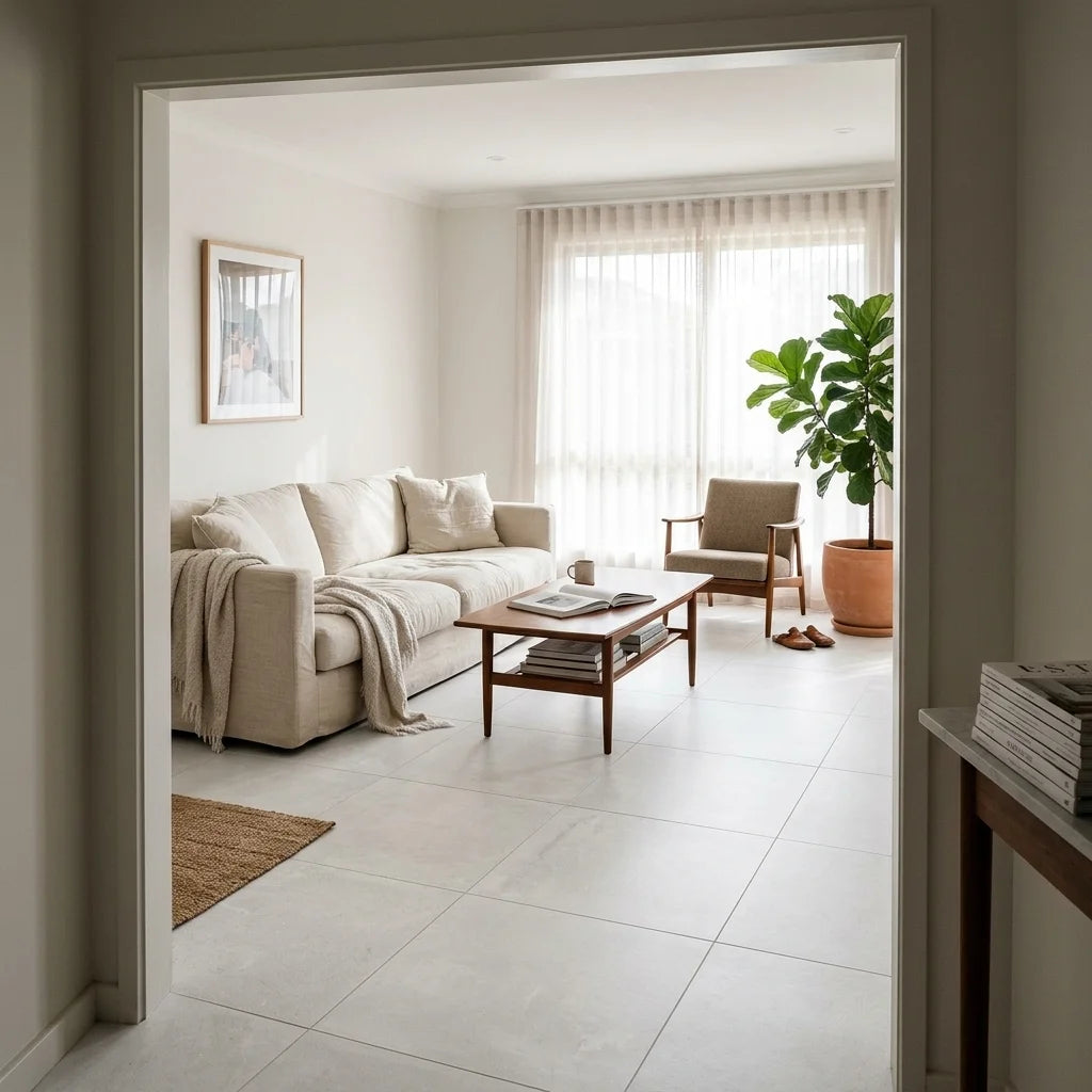 BT3372 ARTICO WHITE 600X600 LAPPATO — living room