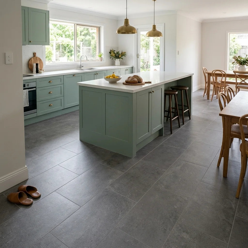 BT3373 ARTICO GREY 600X300 MATT — open-plan kitchen