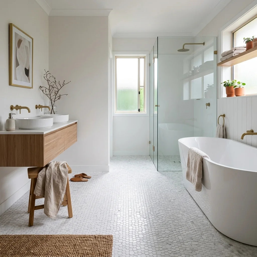 BT3390 ONYX WHITE POLISH 200X603 — ensuite bathroom