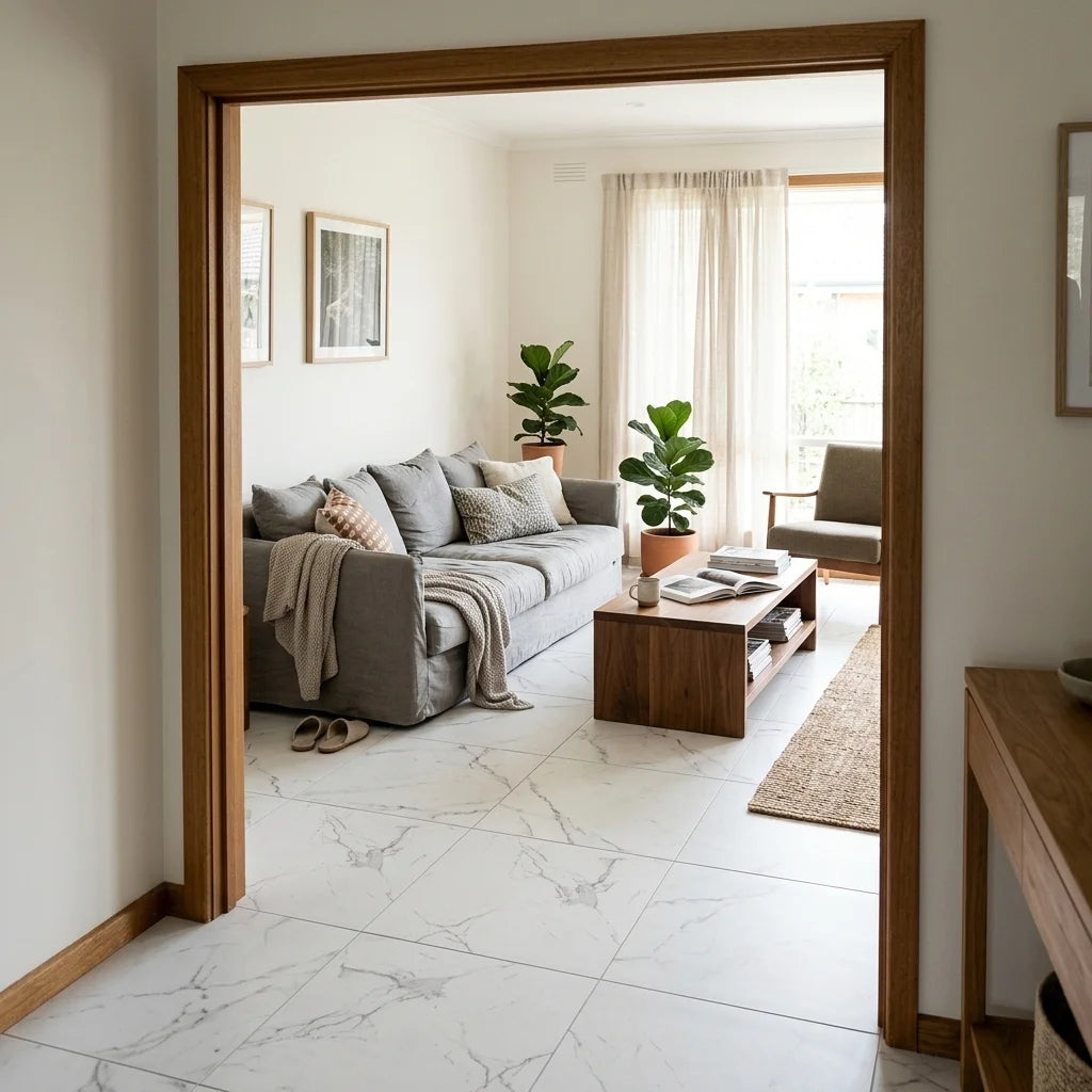 BT3396 VENETO CARRARA 600X600 MATT — living room