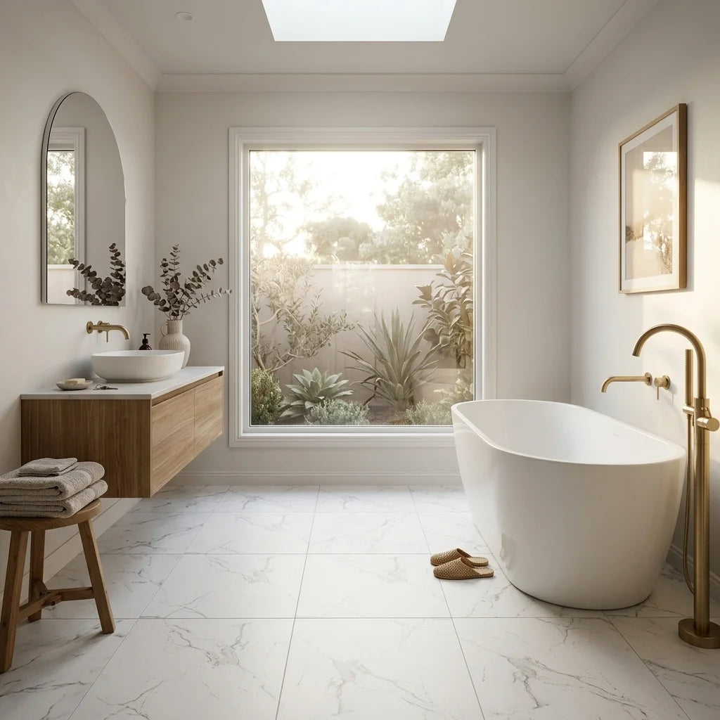BT3396 VENETO CARRARA 600X600 MATT — main bathroom