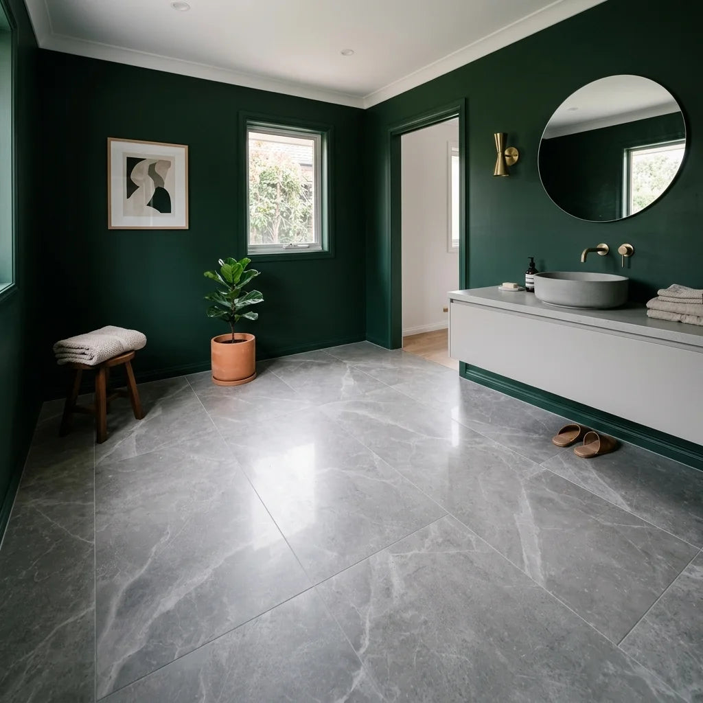 BT3398 PARADISE STONE GREY MARBLE 600X1200 POLISHED — powder room