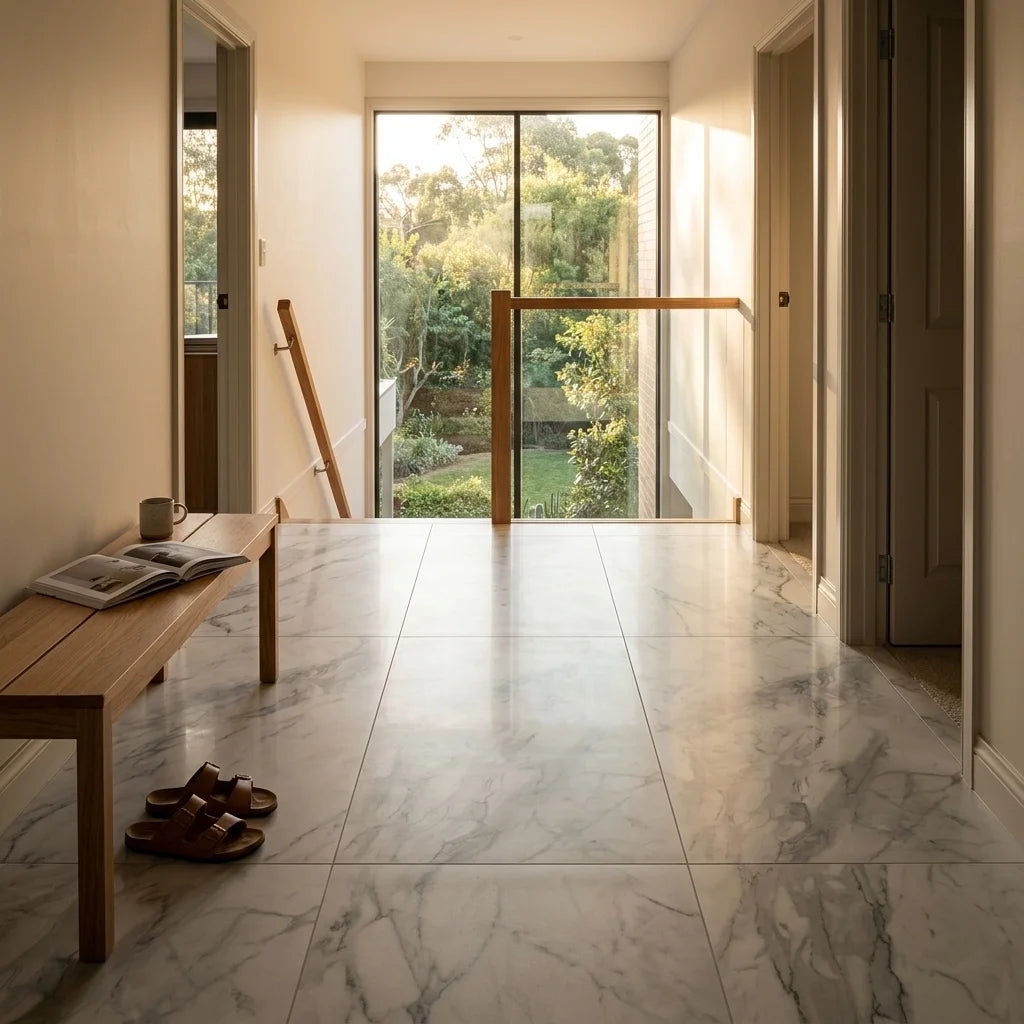 BT3399 PARADISE STONE ARABESTCATO 600X1200 POLISHED — stair landing