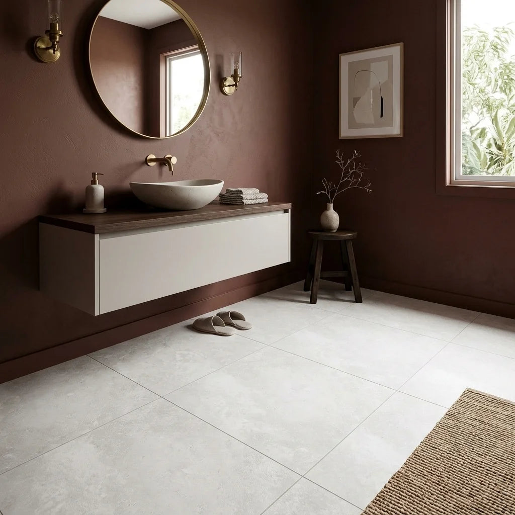 BT3404 TIMELESS WHITE 600X600 MATT — powder room