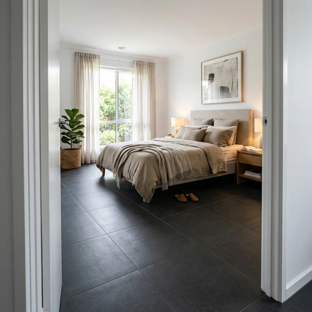 BT3417 KENSEY CHARCOAL 600X600 MATT — bedroom