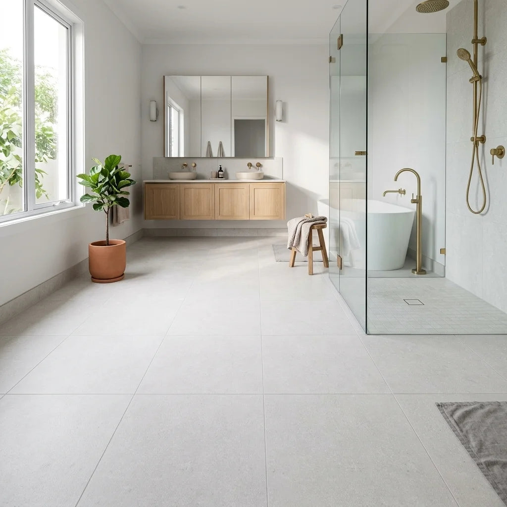 BT3419 UNIVERSAL WHITE 600X600 MATT — ensuite bathroom