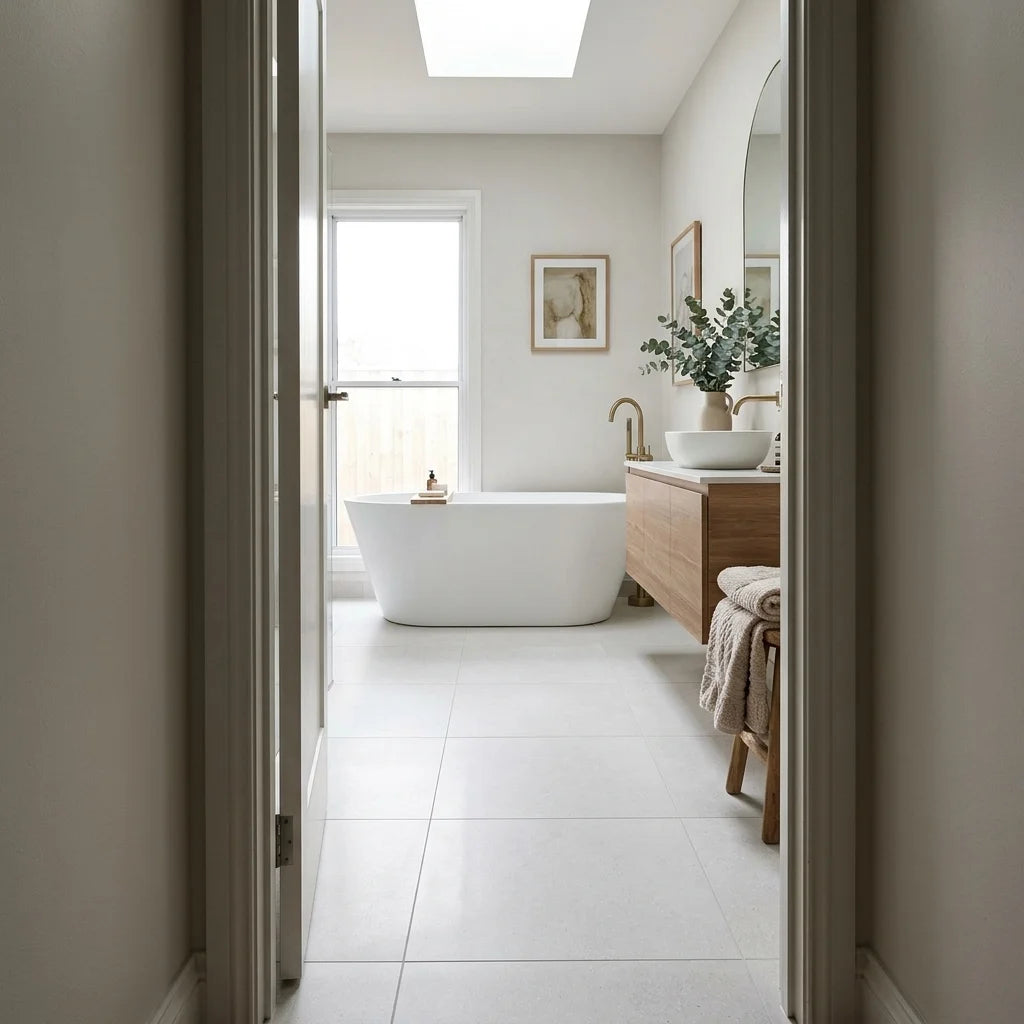 BT3419 UNIVERSAL WHITE 600X600 MATT — main bathroom