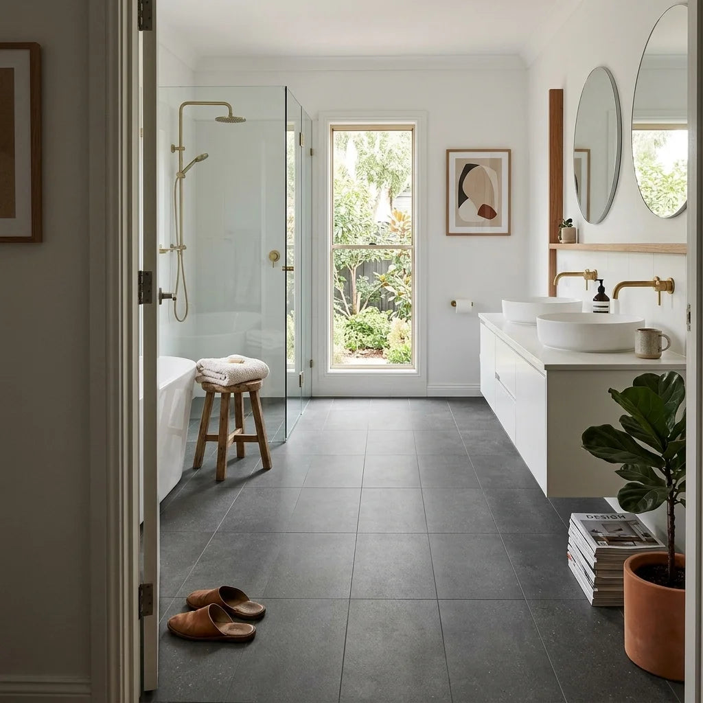 BT3420 UNIVERSAL CHARCOAL 600X600 MATT — ensuite bathroom