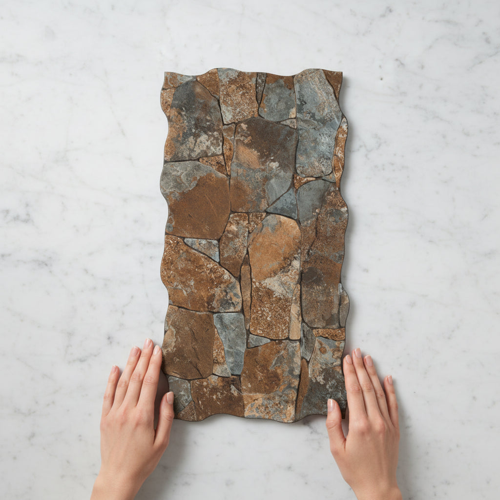 BT3422 VULCANO OXIDO 3D TILE