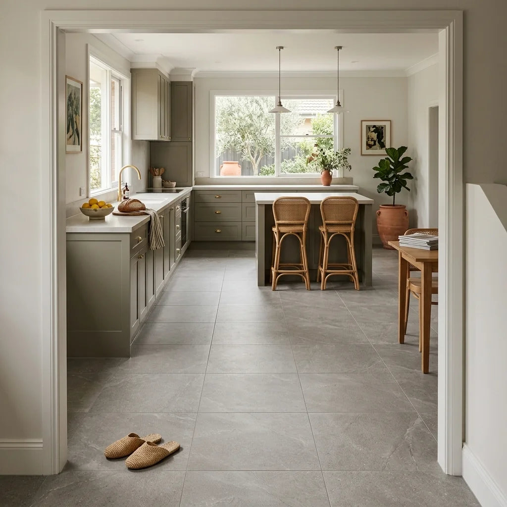 BT3447 MARINO GREY 600X600 MATT — open-plan kitchen