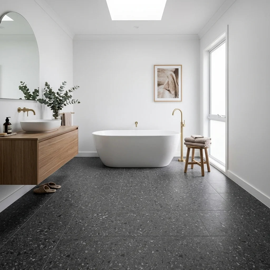 BT392 EXPOSED CHARCOAL 600X600 MATT — main bathroom