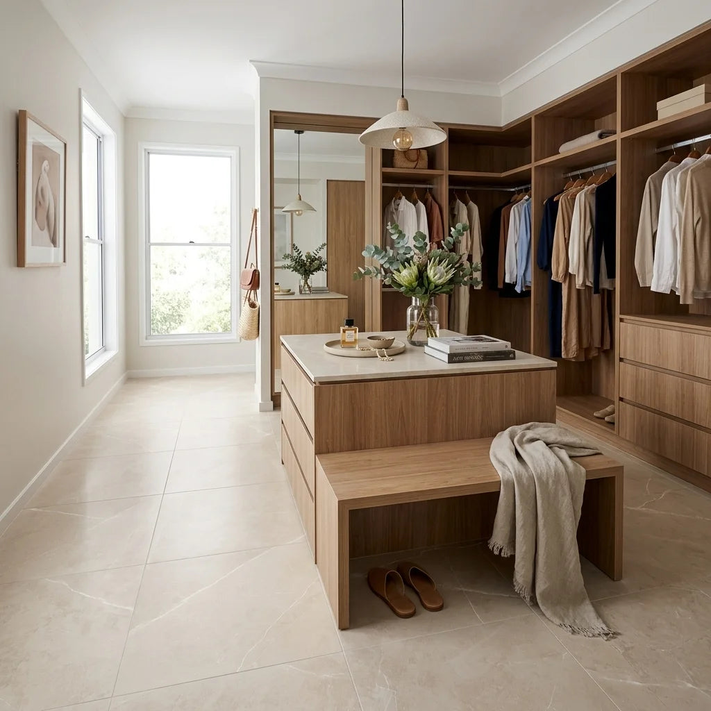 BT4019 DIOR CREAM 600X600 POLISHED — walk-in robe