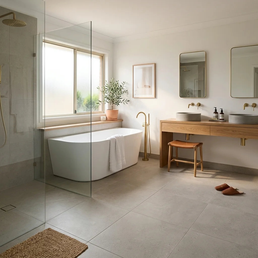 BT4029 EMPORIUM TAUPE 600X600 MATT — ensuite bathroom