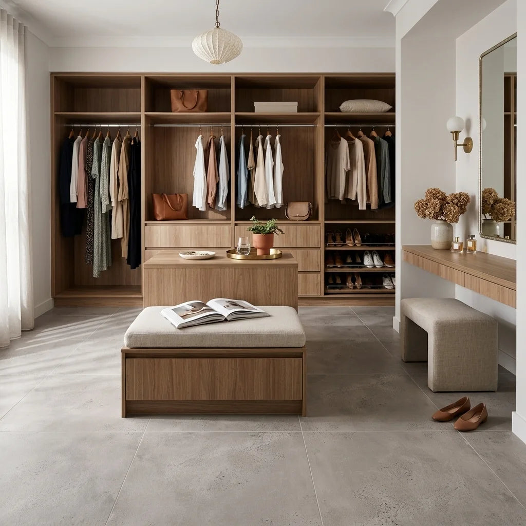 BT4030 KIARA GREY 600X600 MATT — walk-in robe