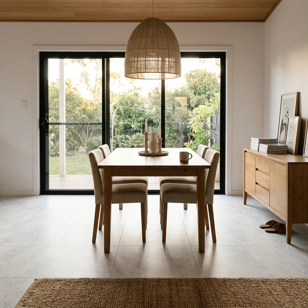 BT4033 PARADISE TUNDRA WHITE MATT SMOOTH GRIP 6x6 — dining room