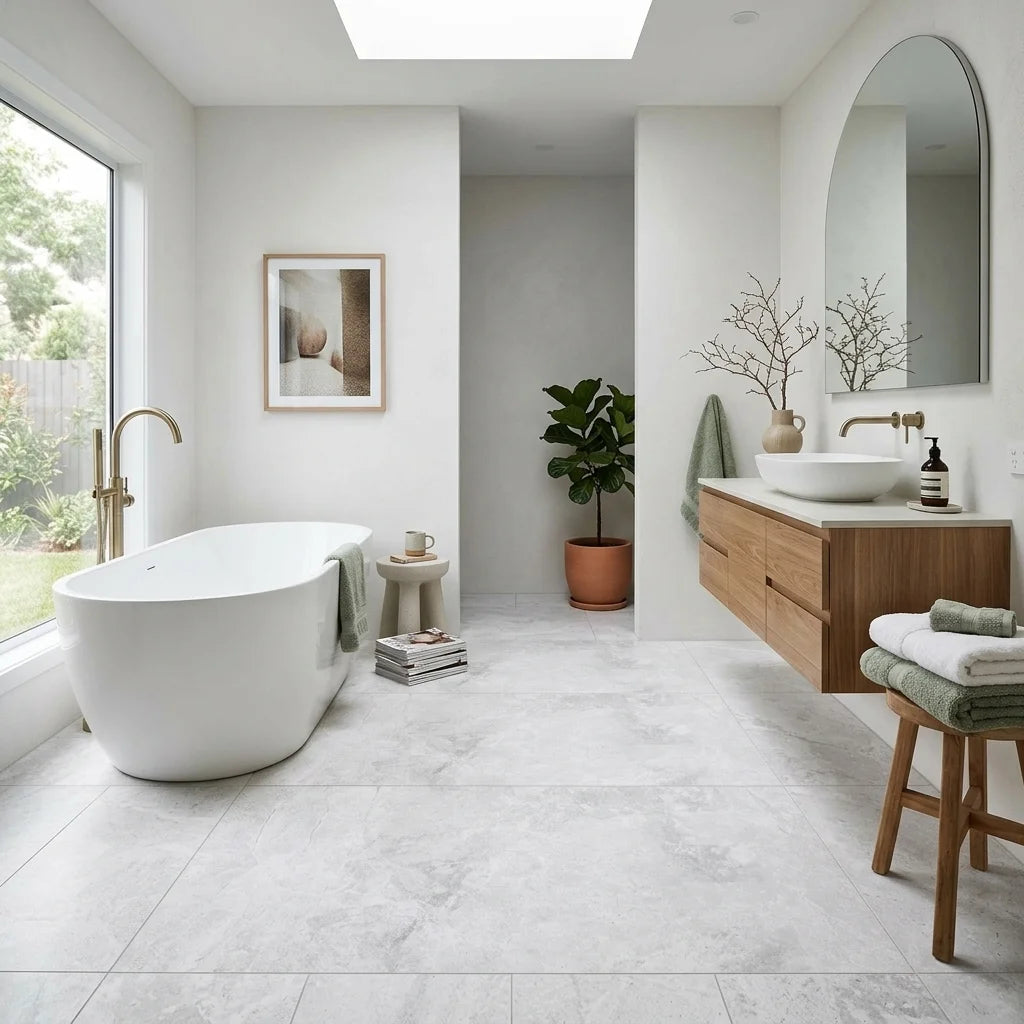 BT4039 TUNDRA WHITE 600X1200 LAPPATTO 6x12 Lappato — main bathroom