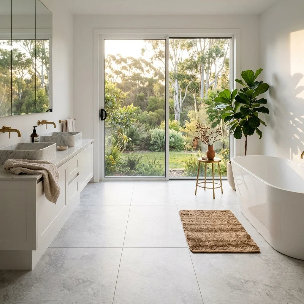 BT4040 TUNDRA WHITE 600X1200 SMOOTH GRIP — ensuite bathroom