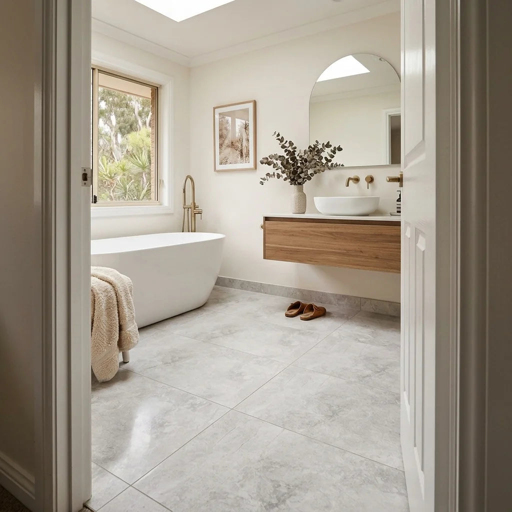 BT4040 TUNDRA WHITE 600X1200 SMOOTH GRIP — main bathroom