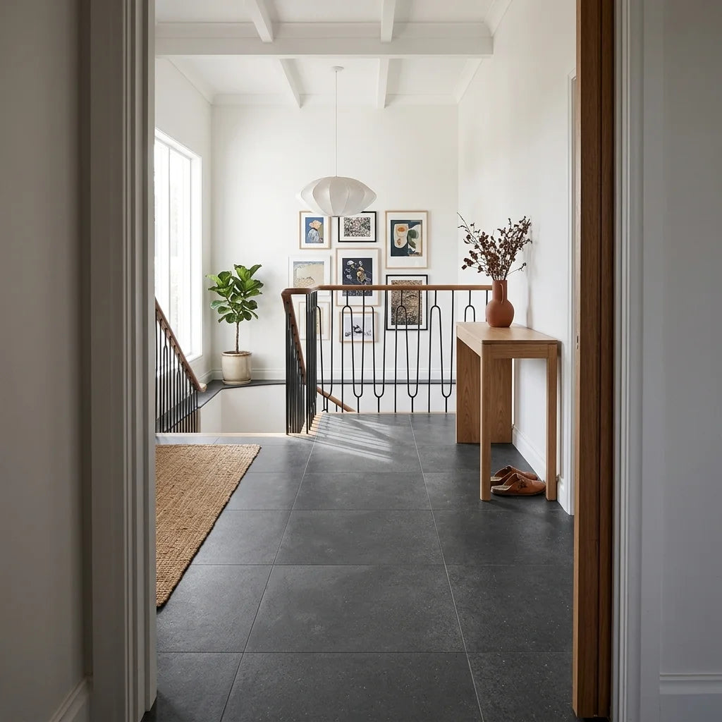 BT4042 EMPORIUM CHARCOAL 600X600 MATT — stair landing