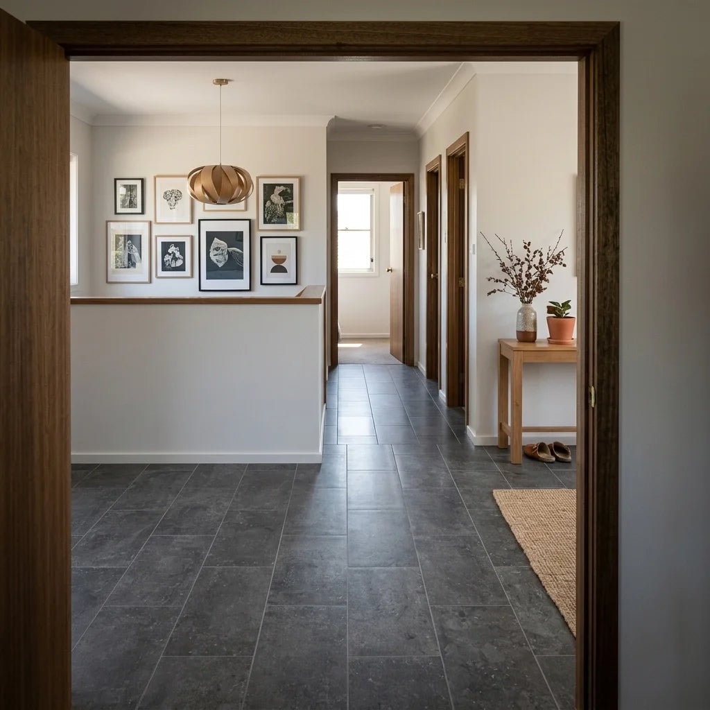 BT429-3 EARTH CHARCOAL 300X600 MATT — stair landing