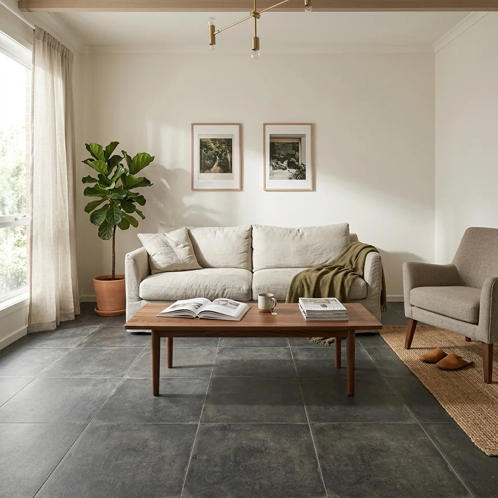 BT430 EARTH DARK GREY 600X600 MATT — living room