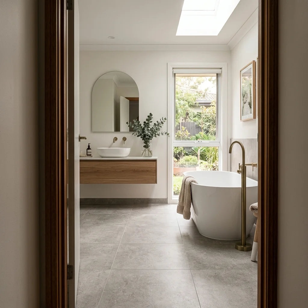 BT432 EARTHMID GREY 600X600 MATT — main bathroom