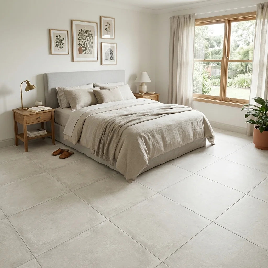 BT433 EARTH WHITE 600X600 MATT — bedroom